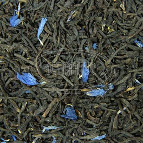 Чорний чай ароматизований Османтус "Ерл Грей Блакитна квітка", 100 грам