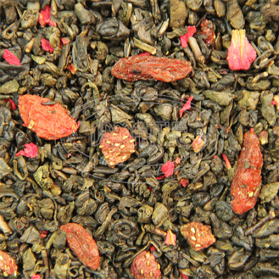 Зеленый чай ароматизированный Османтус из годжи, 100 грамм