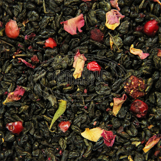 Зелений чай ароматизований Османтус "Асаї-беррі", 100 грам