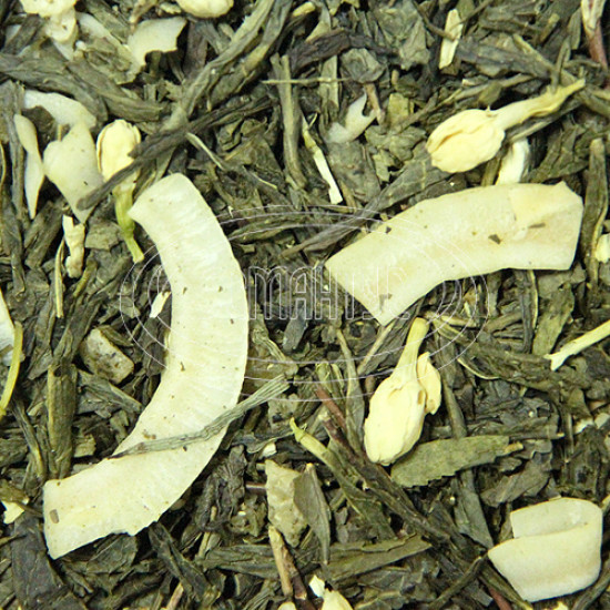 Зелений чай ароматизований Османтус "Флет Уайт", 100 грам
