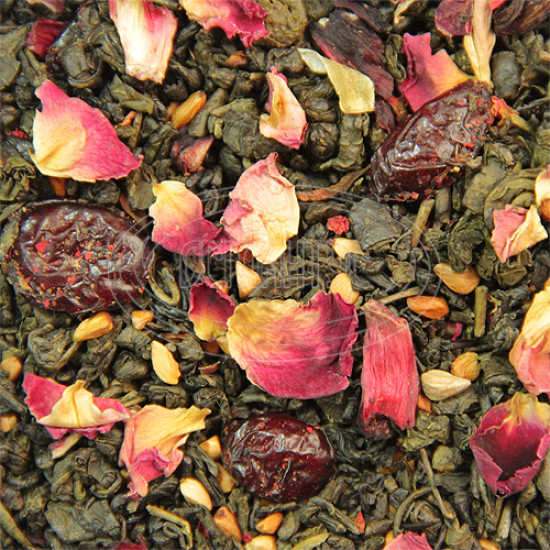 Зеленый чай ароматизированный Османтус "Гранатовый нектар", 100 грамм