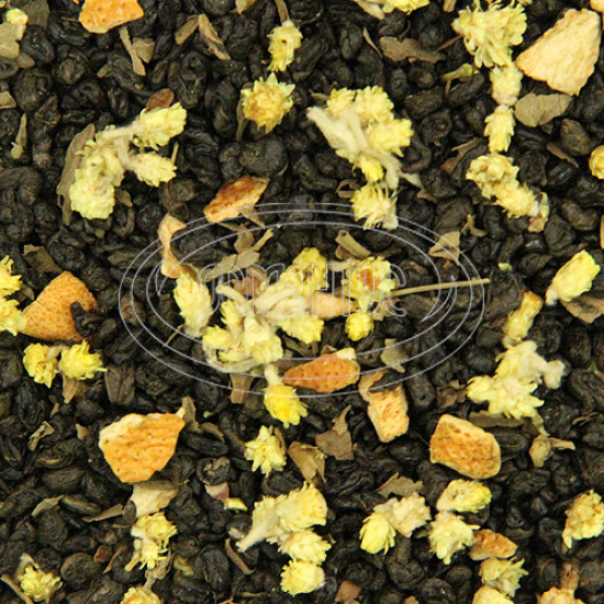Зеленый чай ароматизированный Османтус "Лайм-базилик", 100 грамм