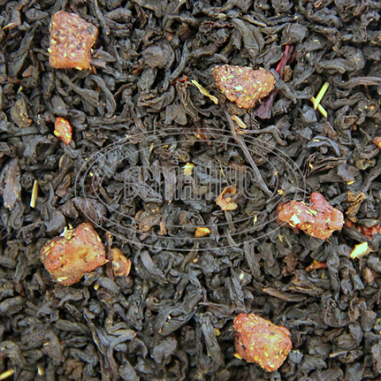 Черный чай ароматизированный Османтус "Земляника лесная", 100 грамм