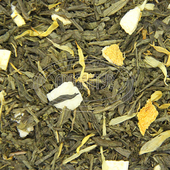 Зеленый чай ароматизированный Османтус "Мелон-ти (зеленый с дыней)", 100 грамм