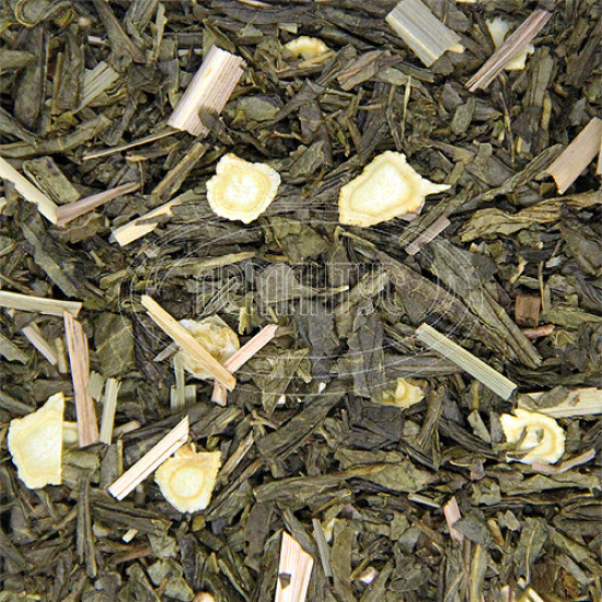 Зеленый чай ароматизированный Османтус с женьшенем, 100 грамм